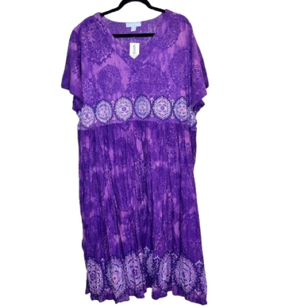 Only Necessities Women's Purple 100% Cotton Lounger Size 2X  US 26-28 New